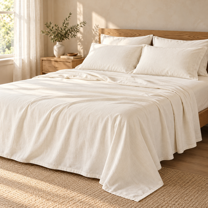 ORDER#: CT-SHEET1 80% Organic Cotton, 20% Hemp Sheeting - Weight: 5.7 oz. Width: 120"
