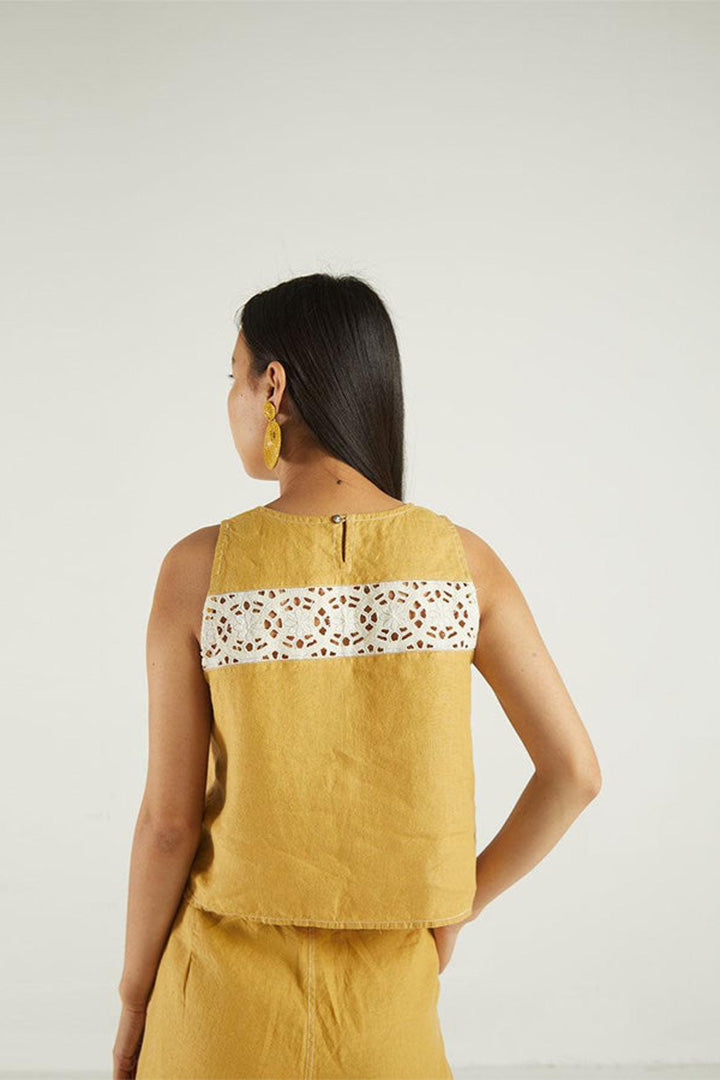 Sunshine on my Back Top in Mustard