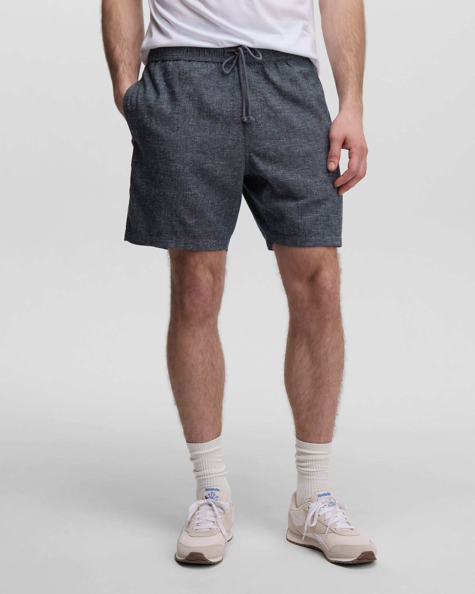 Hemp Joshua Short — Midnight Blue Heather by Tentree — view 4