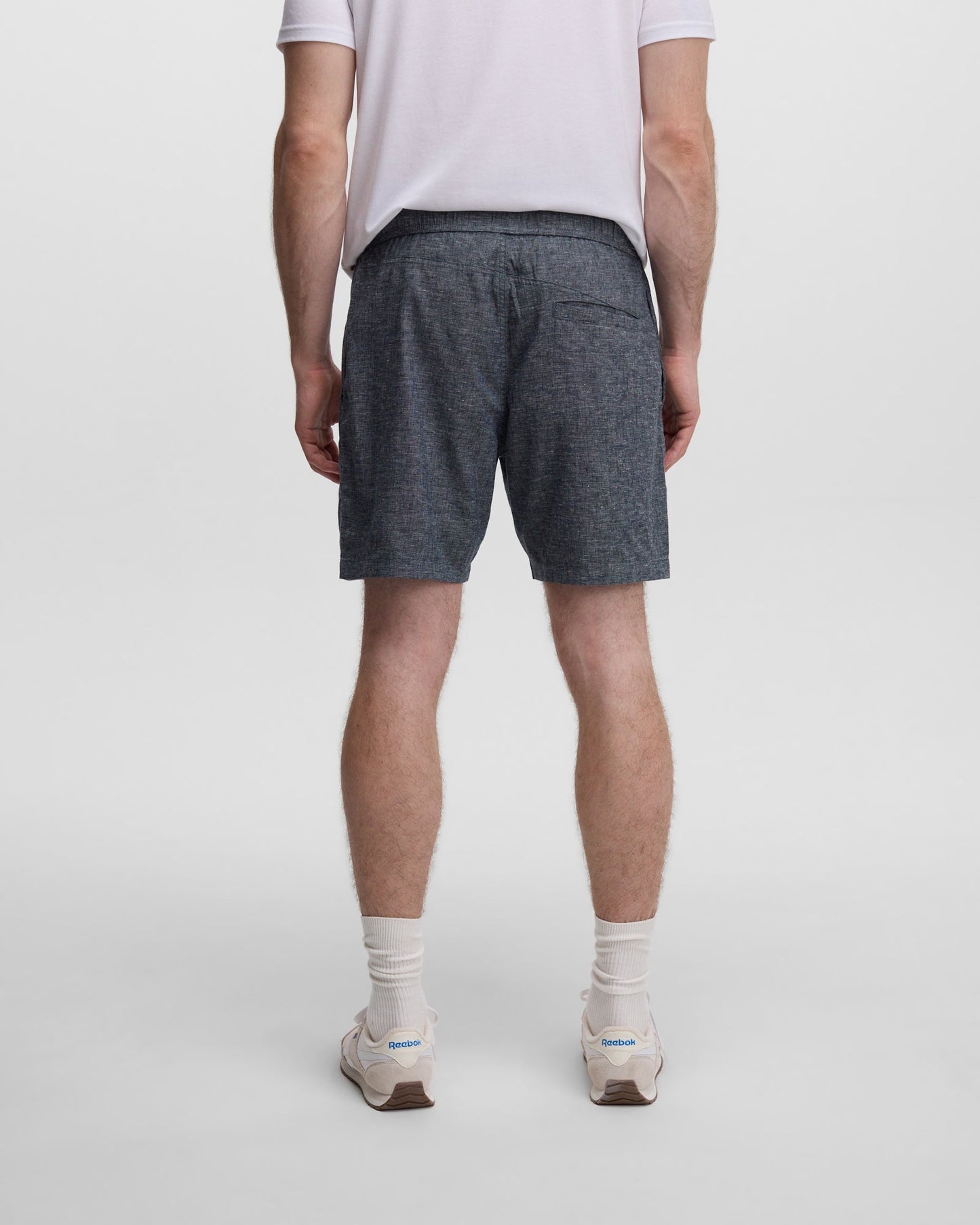 Hemp Joshua Short — Midnight Blue Heather by Tentree — view 3