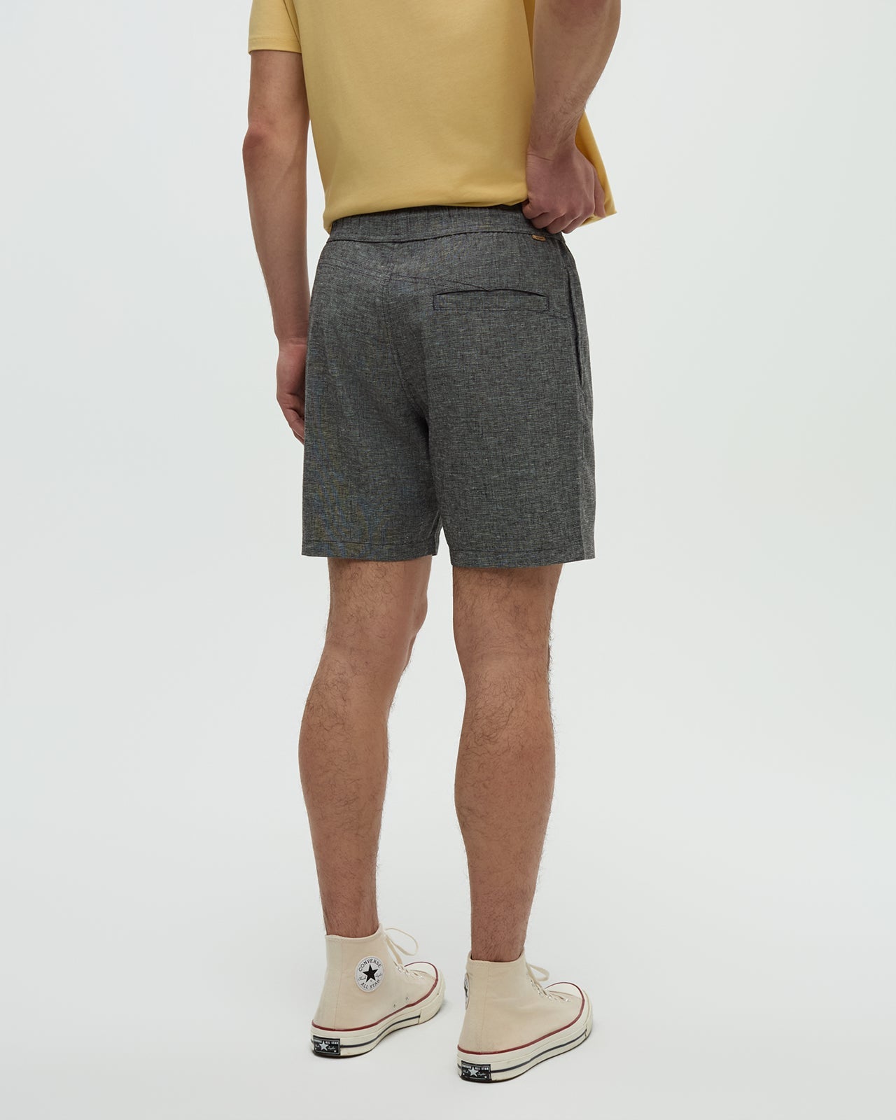 Hemp Joshua Short — Graphite Heather by Tentree — view 3