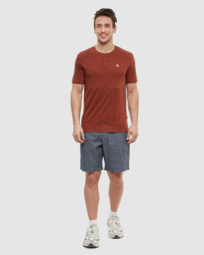 Hemp Latitude Short — Midnight Blue Heather by Tentree — view 2