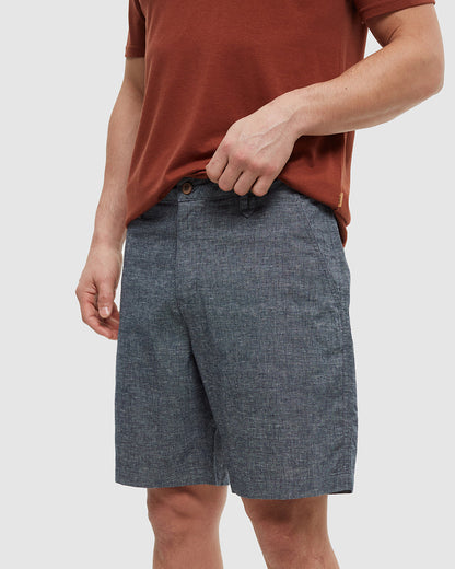 Hemp Latitude Short — Midnight Blue Heather by Tentree — view 4