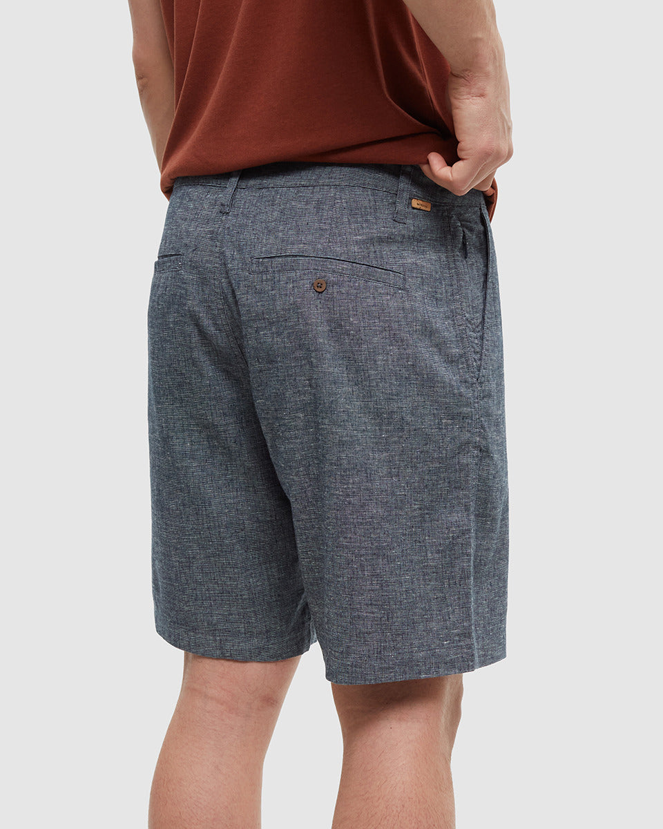 Hemp Latitude Short — Midnight Blue Heather by Tentree — view 5