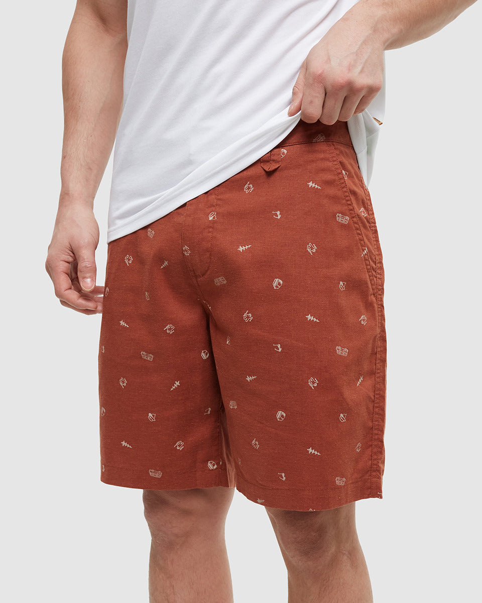 Hemp Latitude Short — Sequoia Pale Oak by Tentree — view 4