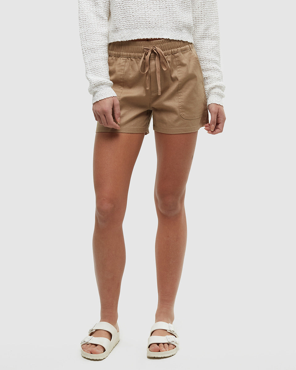 Hemp Stretch Instow Short — Khaki by Tentree