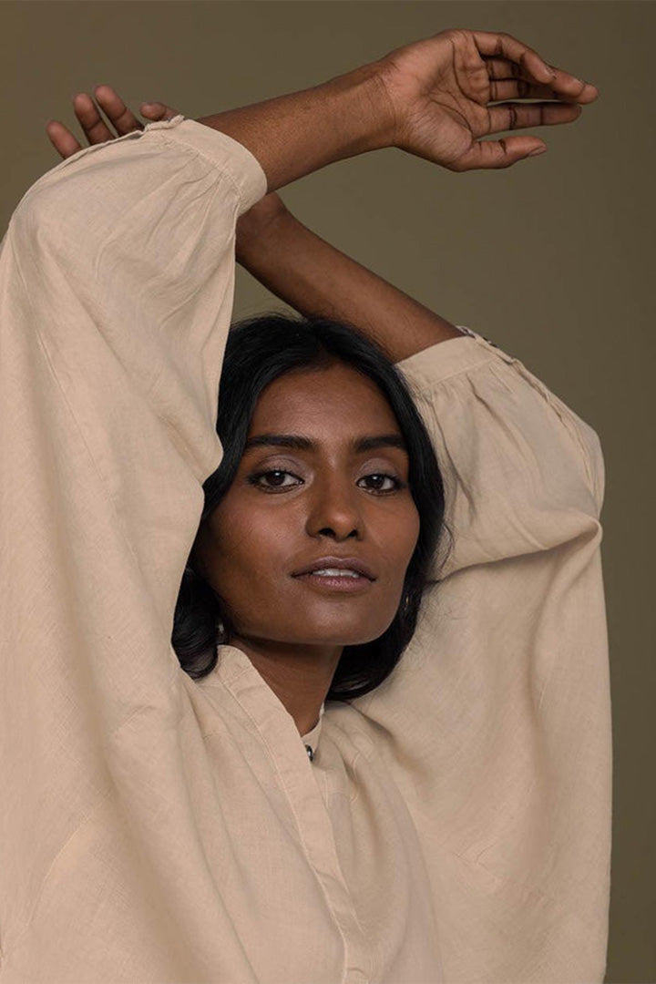 Afternoon Thunderstorm Shirt in Sand Beige