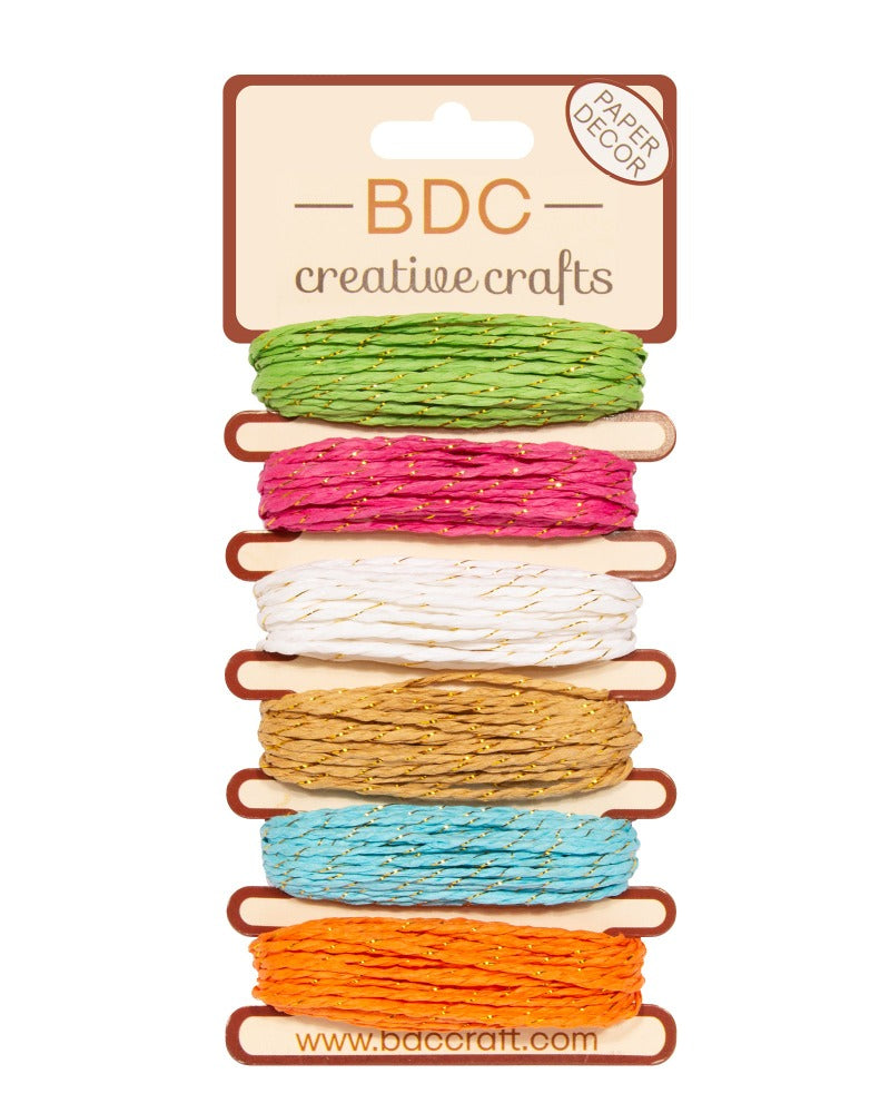 6 Color Paper Twine Cards