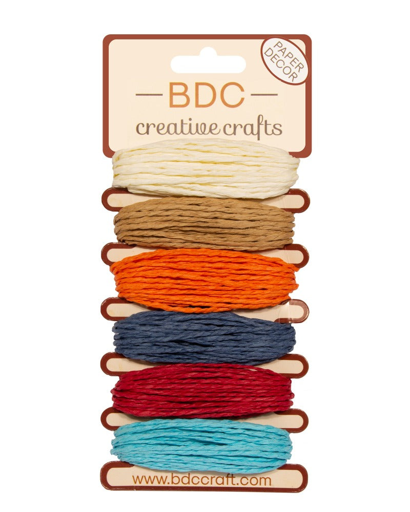 6 Color Paper Twine Cards