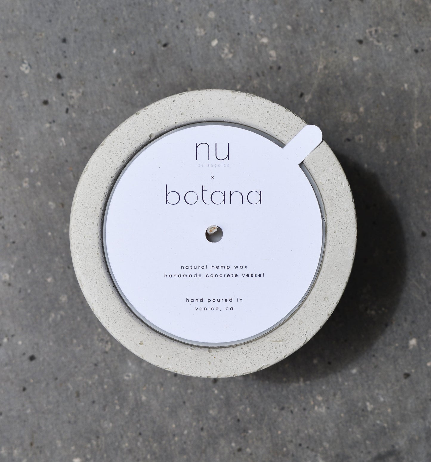 nu x botana concrete candle