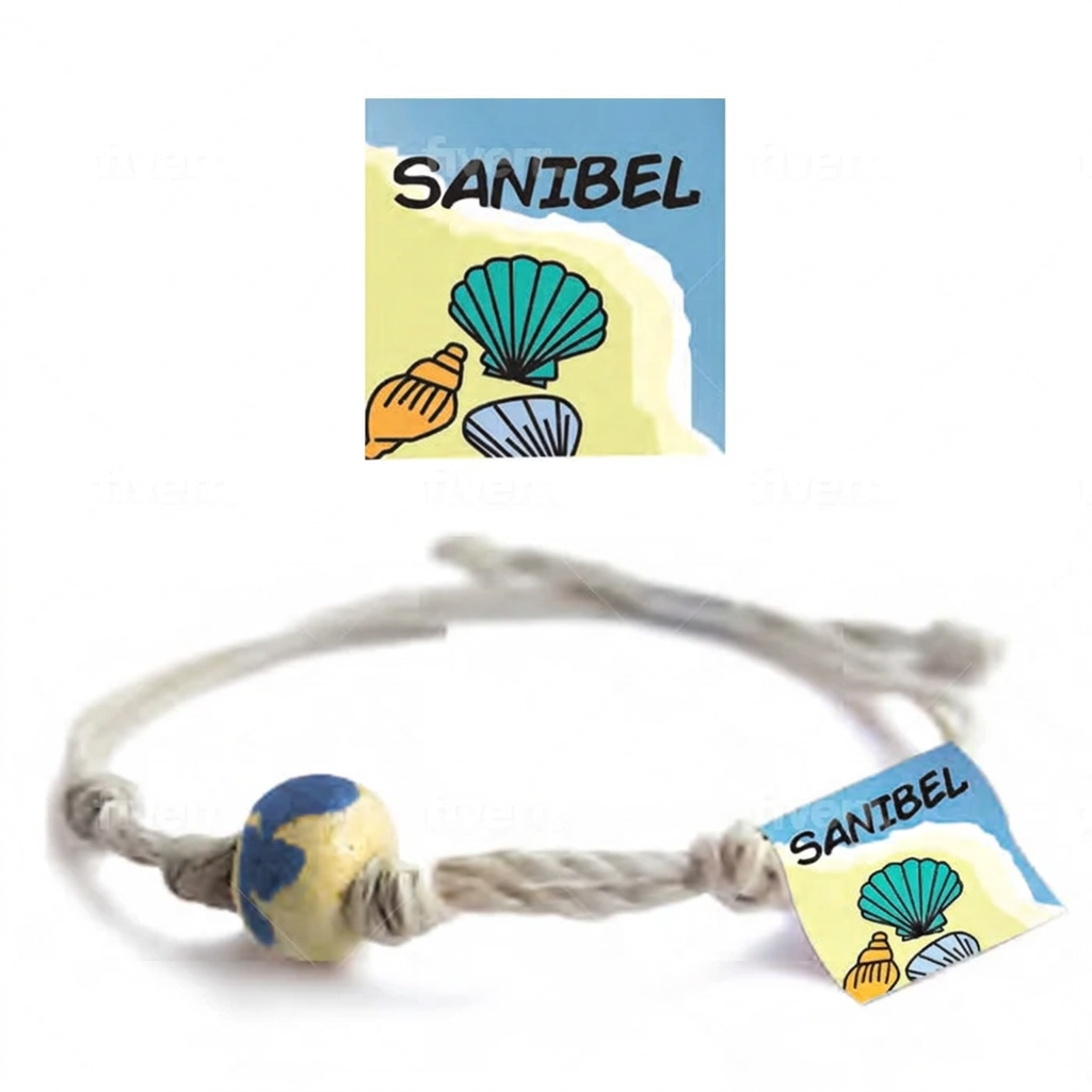 Sanibel Island, Florida Sand Bead Bracelet by Earth Bands