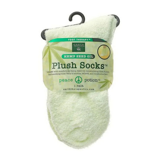 Earth Therapeutics Aloe Socks, Green Hemp Seed Oil, 1 Pair - Moisturizing Foot Treatment
