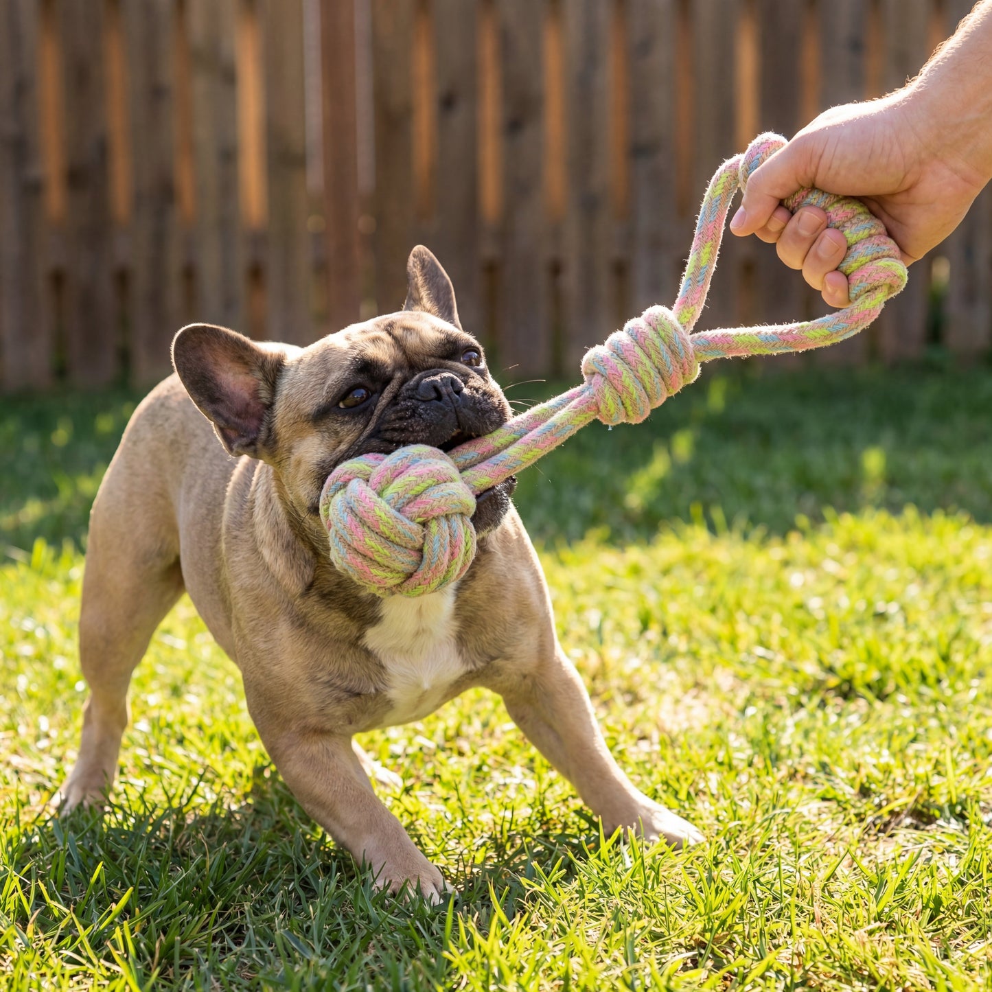 Rainbow Hemp Tug Toy | Monkey Fist