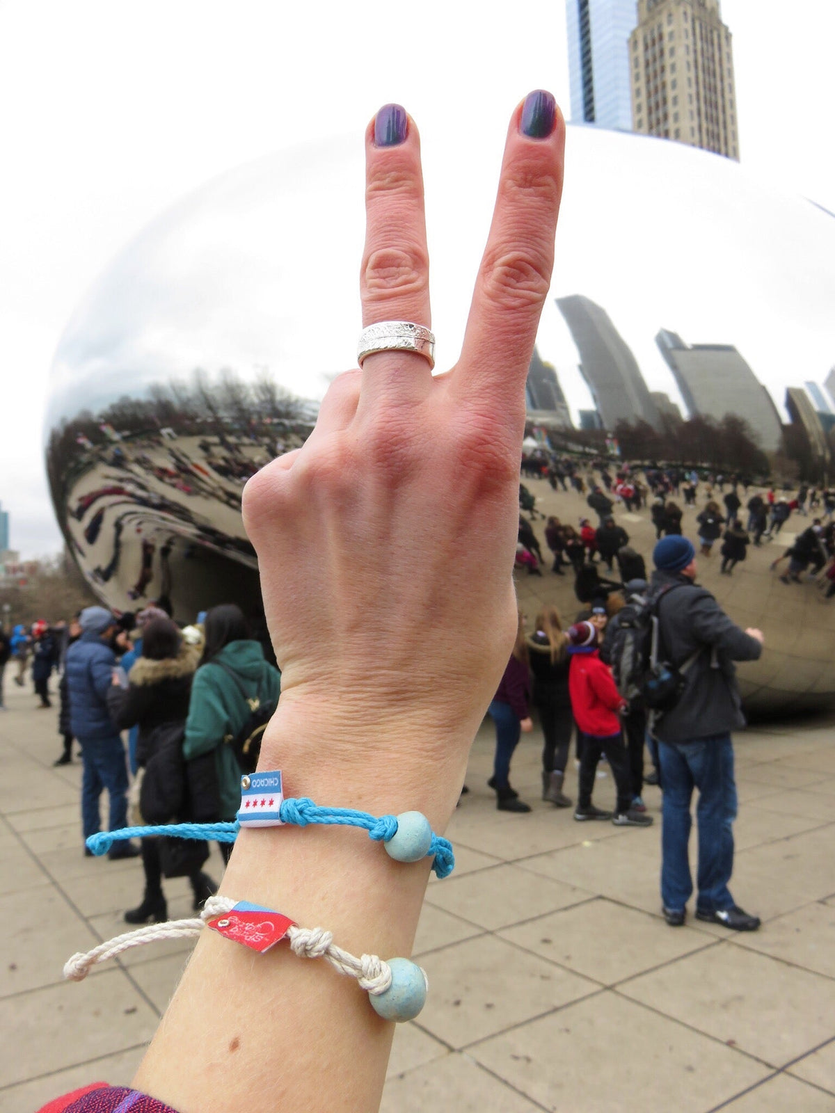 Chicago, Illinois Sand Bead Bracelet by Earth Bands — view 2
