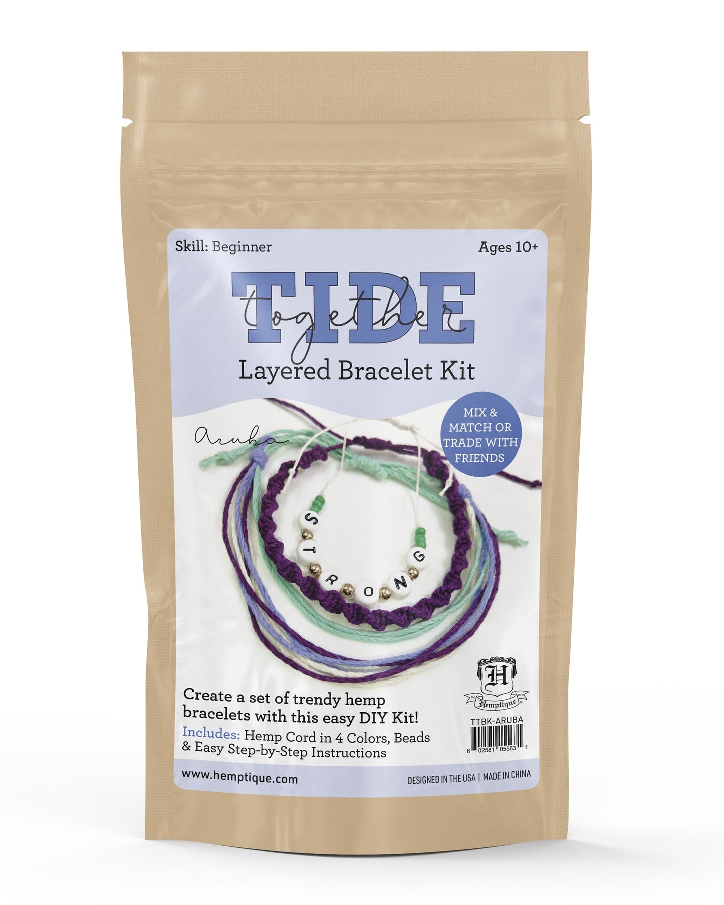 Tide Together Layered Hemp Cord Bracelet Kits