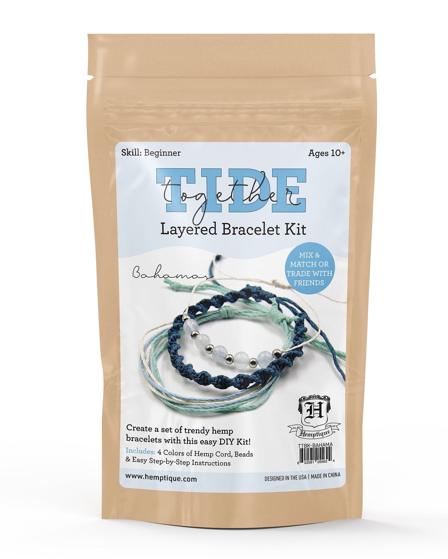 Tide Together Layered Hemp Cord Bracelet Kits