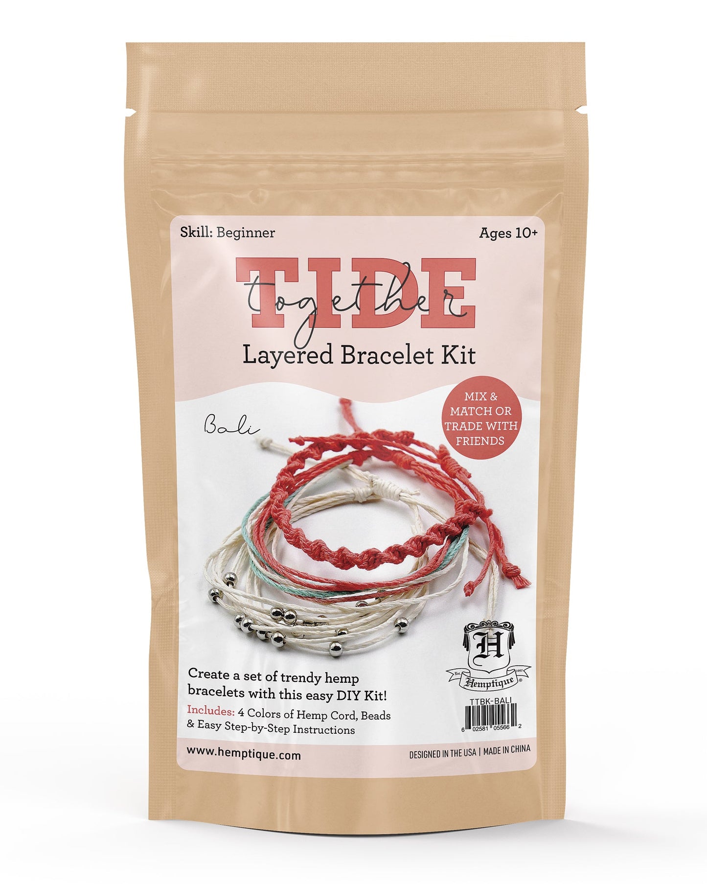 Tide Together Layered Hemp Cord Bracelet Kits