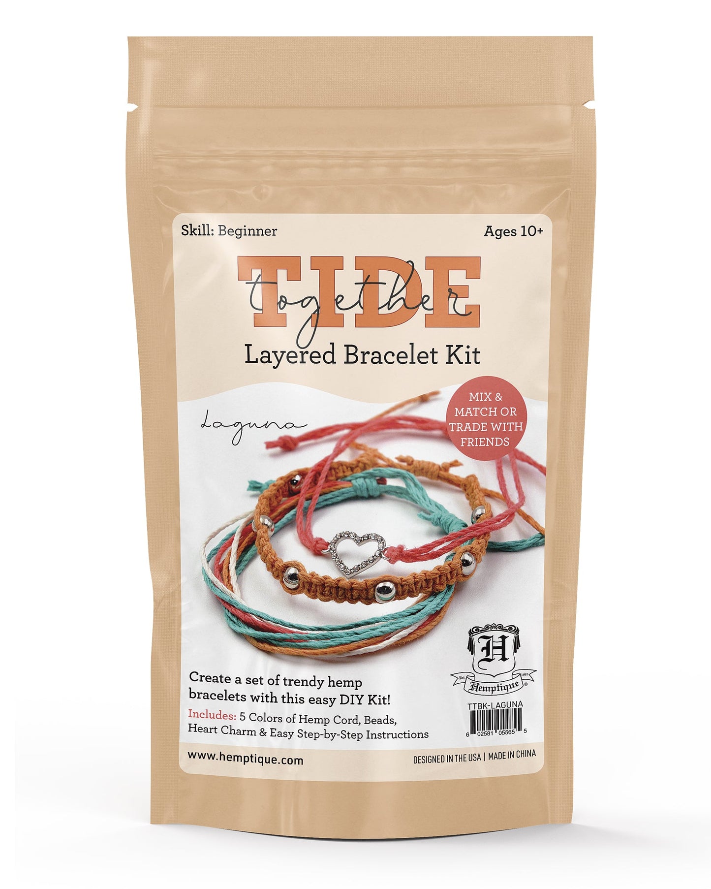 Tide Together Layered Hemp Cord Bracelet Kits