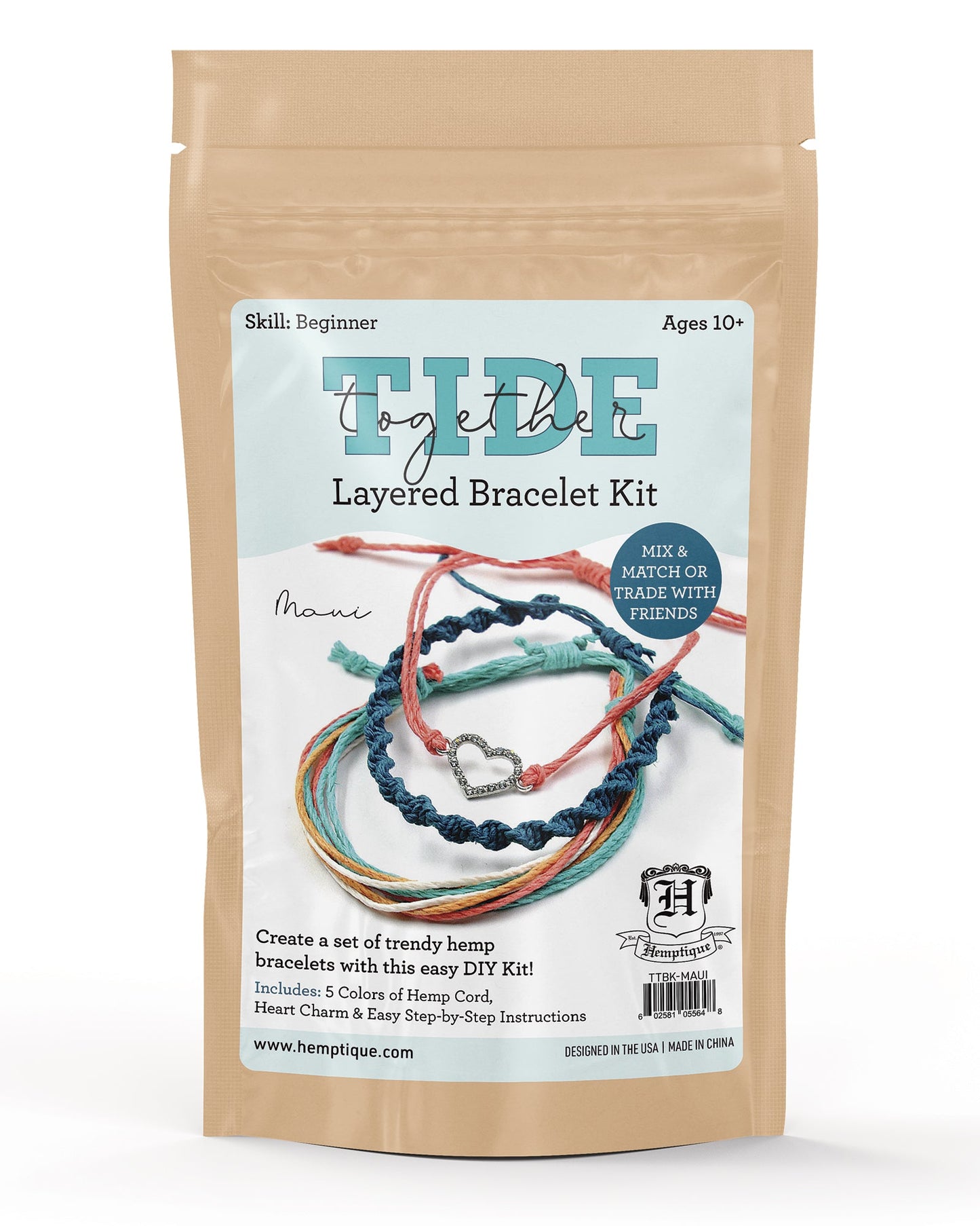 Tide Together Layered Hemp Cord Bracelet Kits