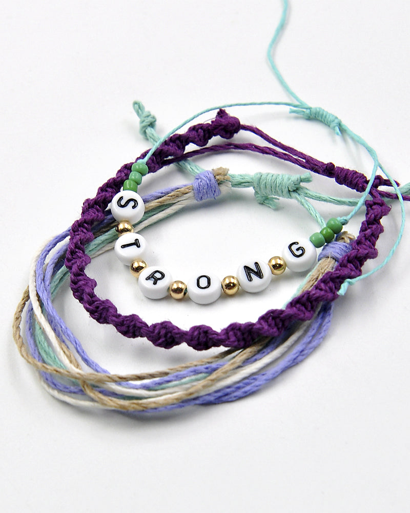 Tide Together Layered Hemp Cord Bracelets