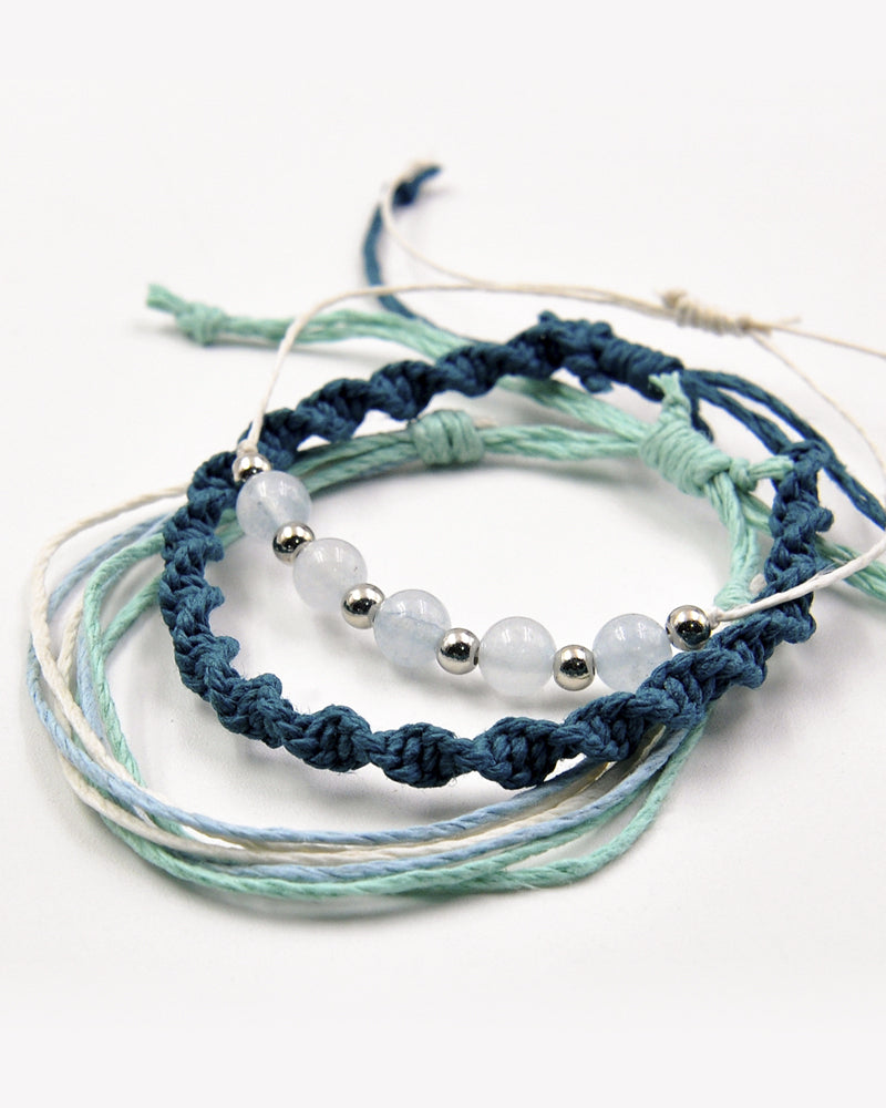 Tide Together Layered Hemp Cord Bracelets