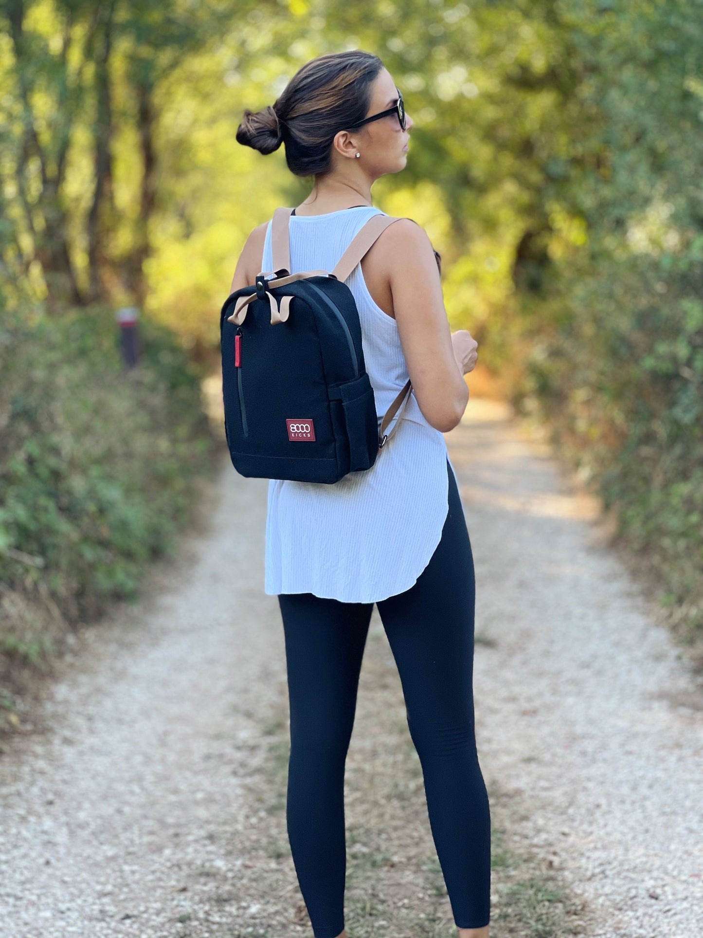 Small Hemp Backpack in Black