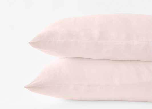 Hemp Pillowcases in Rosewater