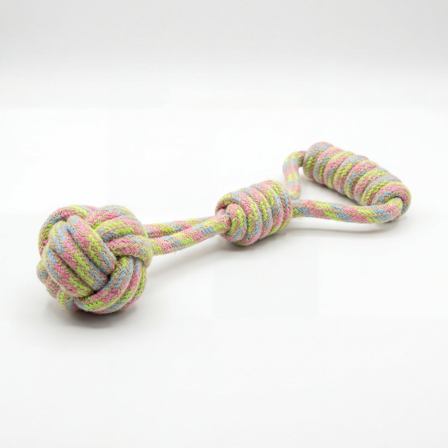 Rainbow Hemp Tug Toy | Monkey Fist