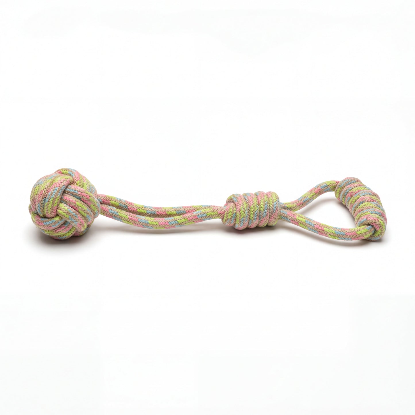 Rainbow Hemp Tug Toy | Monkey Fist