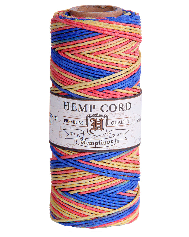#20 (1mm) Variegated Hemp Cord Spools