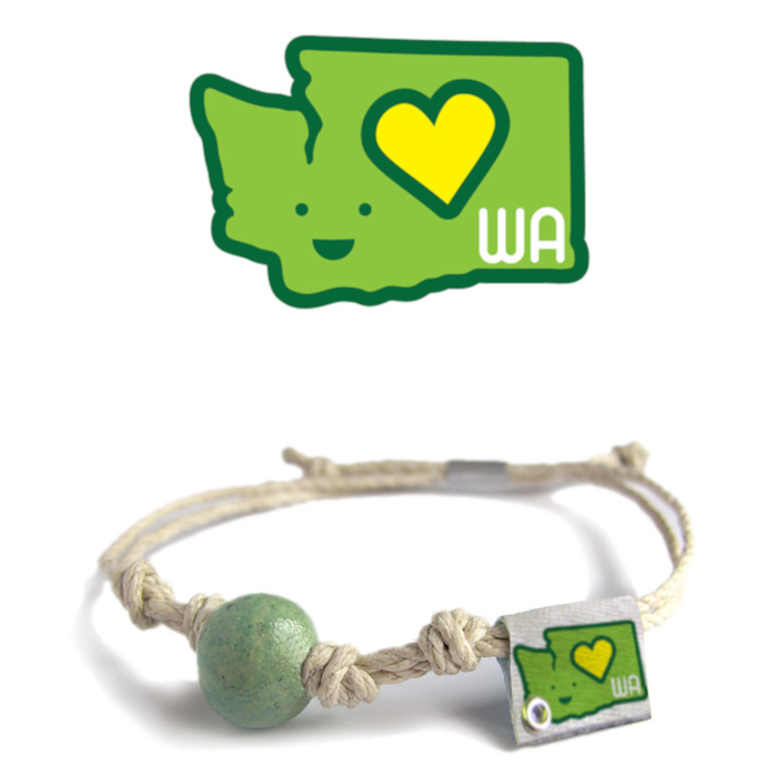 Washington State Sand Bead Bracelet by Earth Bands