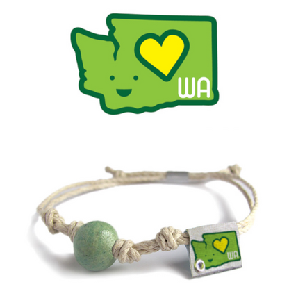 Washington State Sand Bead Bracelet by Earth Bands