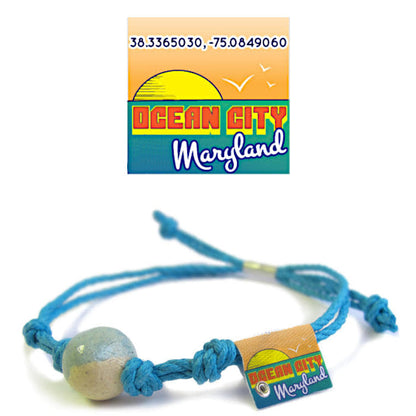 Ocean City, Maryland Sand Bead Bracelet by Earth Bands