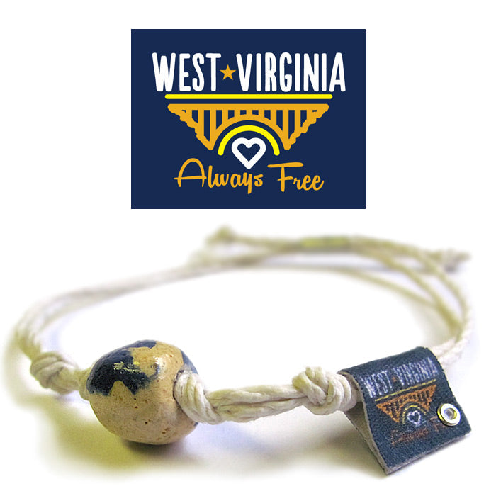 West Virginia Sand Bead Bracelet by Earth Bands