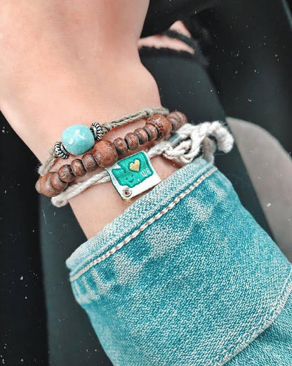 Washington State Sand Bead Bracelet by Earth Bands — view 2