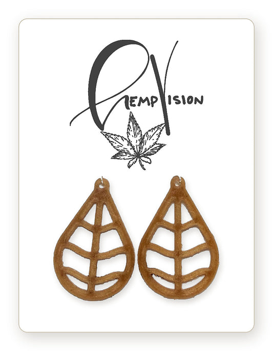Tree Leaf Earrings — hemp bioplastic