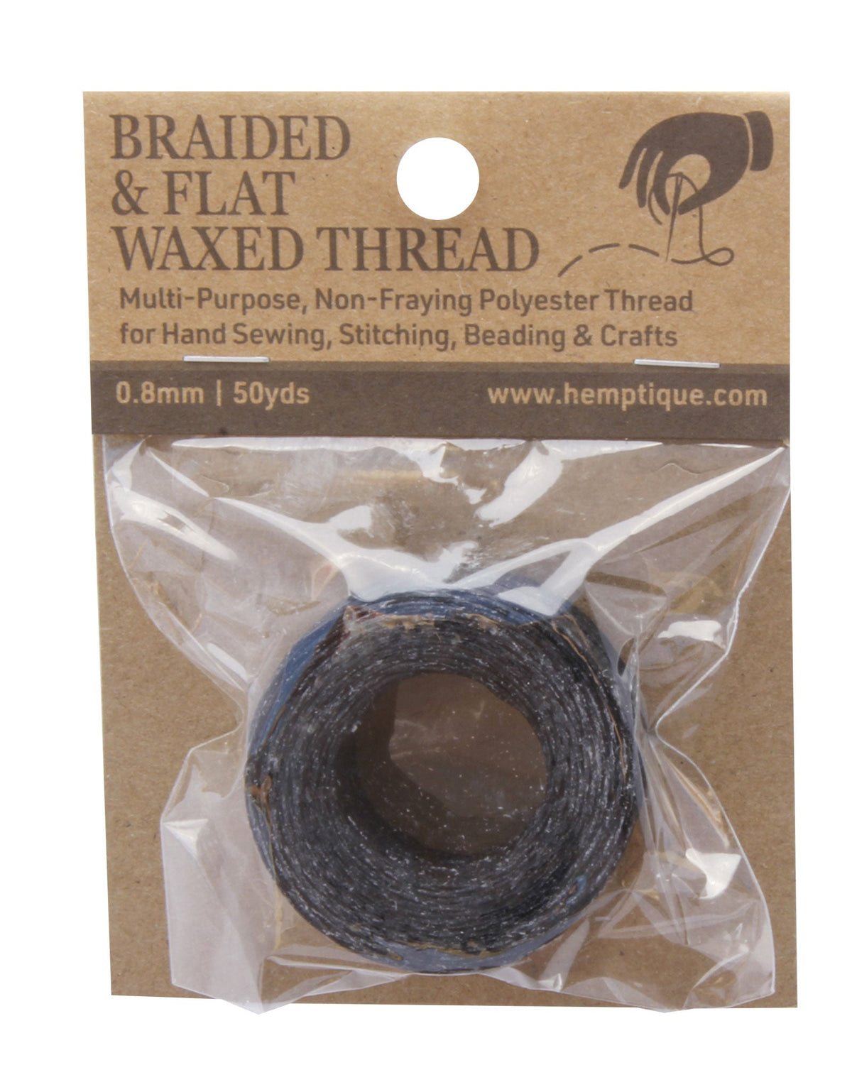 Polyester 0.8mm Braided & Flat Waxed Thread
