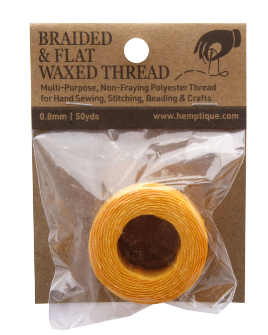 Polyester 0.8mm Braided & Flat Waxed Thread