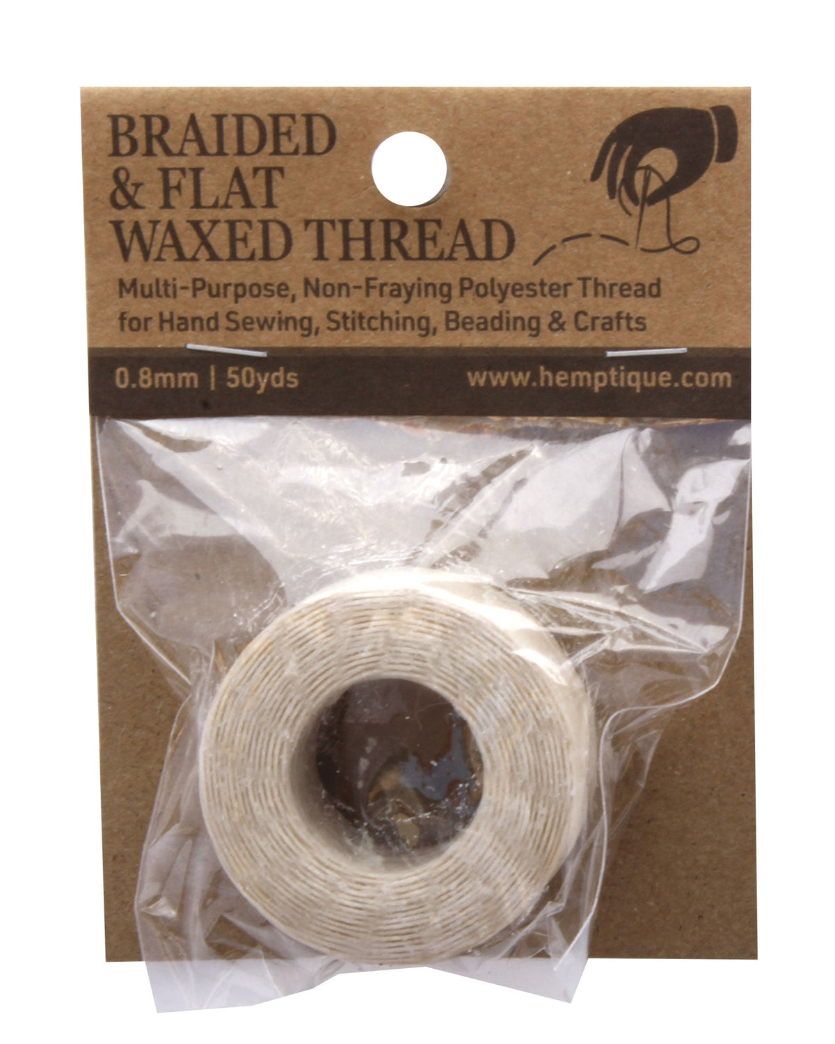 Polyester 0.8mm Braided & Flat Waxed Thread