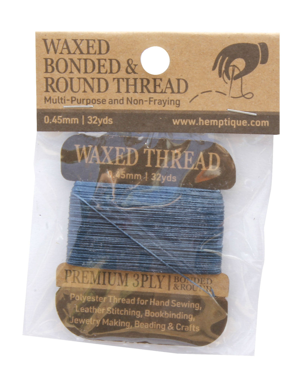 Polyester 0.45mm Waxed Bonded & Round Thread Card