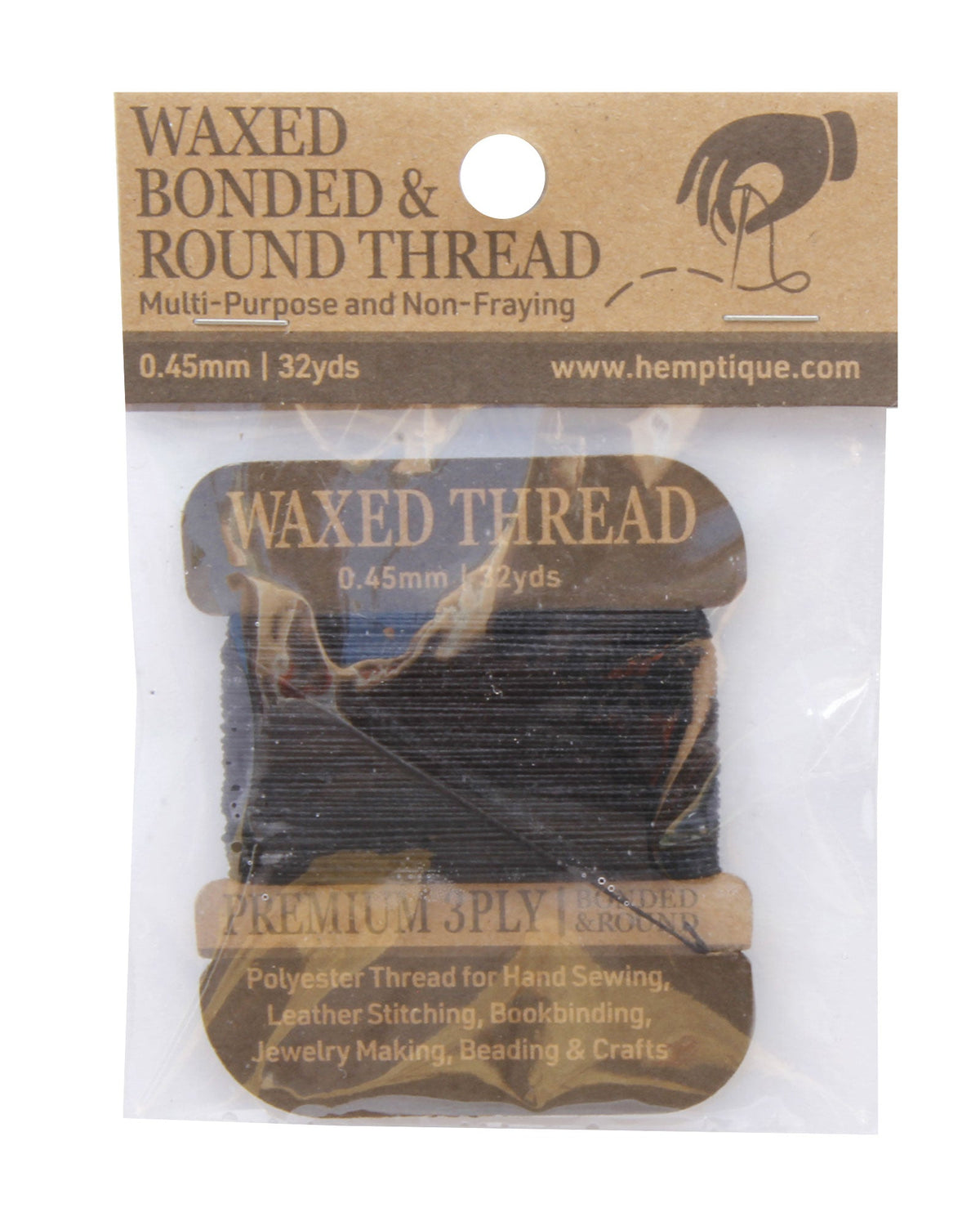 Polyester 0.45mm Waxed Bonded & Round Thread Card