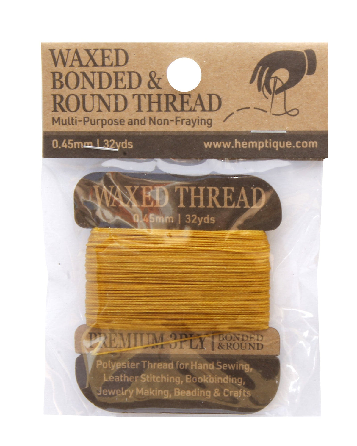 Polyester 0.45mm Waxed Bonded & Round Thread Card