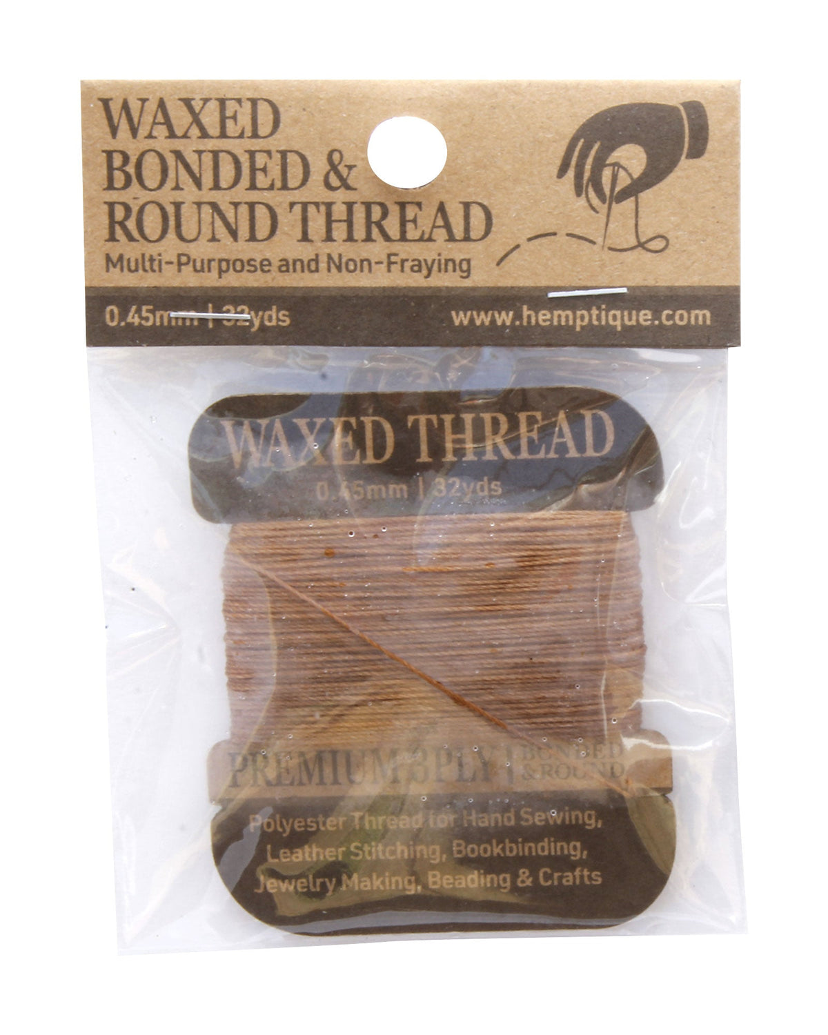Polyester 0.45mm Waxed Bonded & Round Thread Card