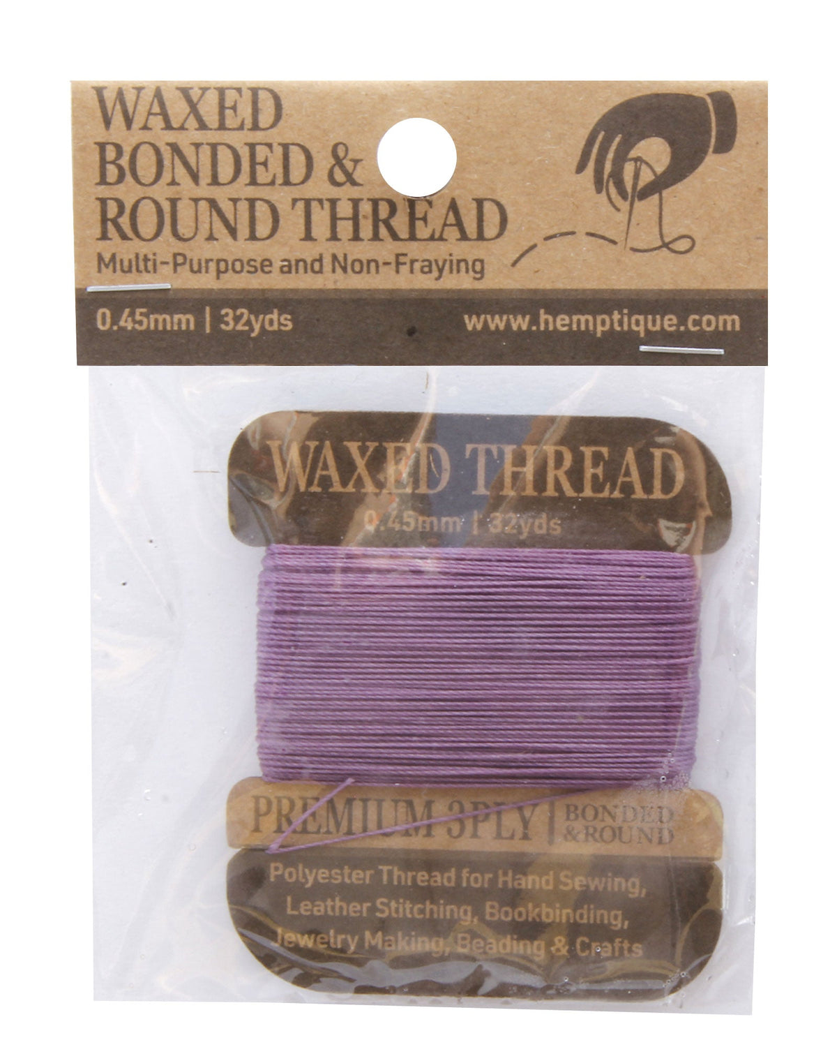 Polyester 0.45mm Waxed Bonded & Round Thread Card