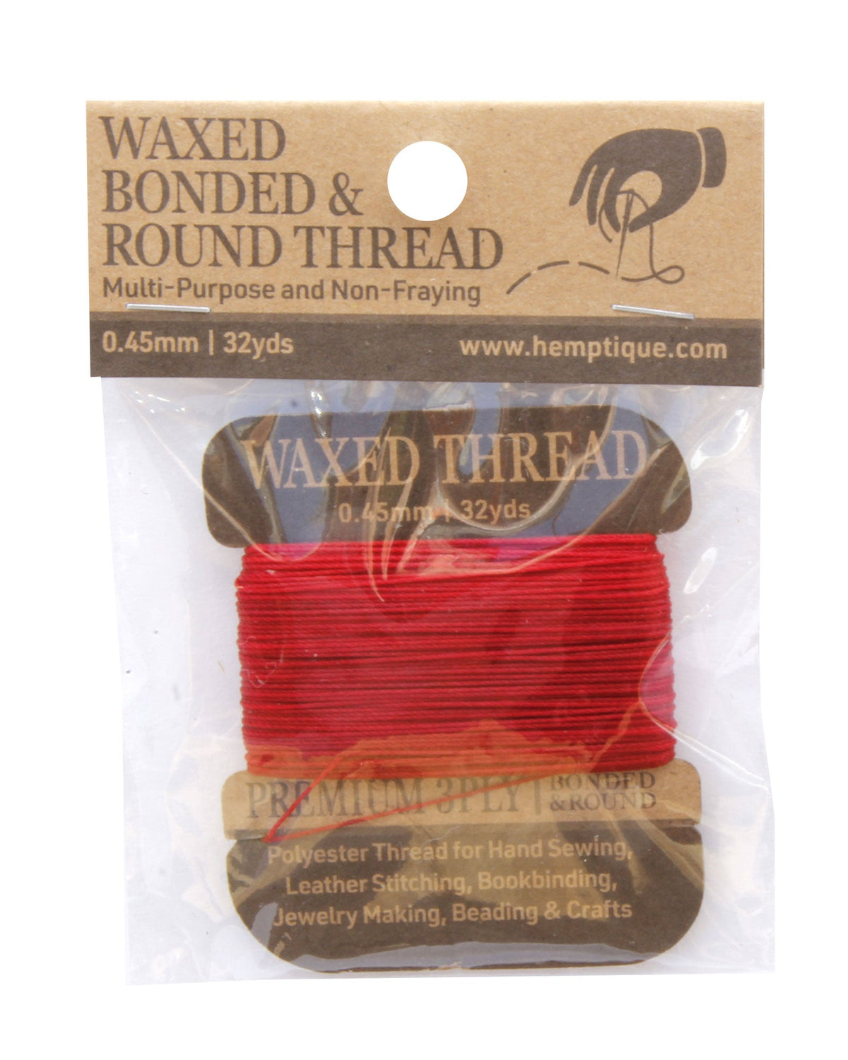Polyester 0.45mm Waxed Bonded & Round Thread Card