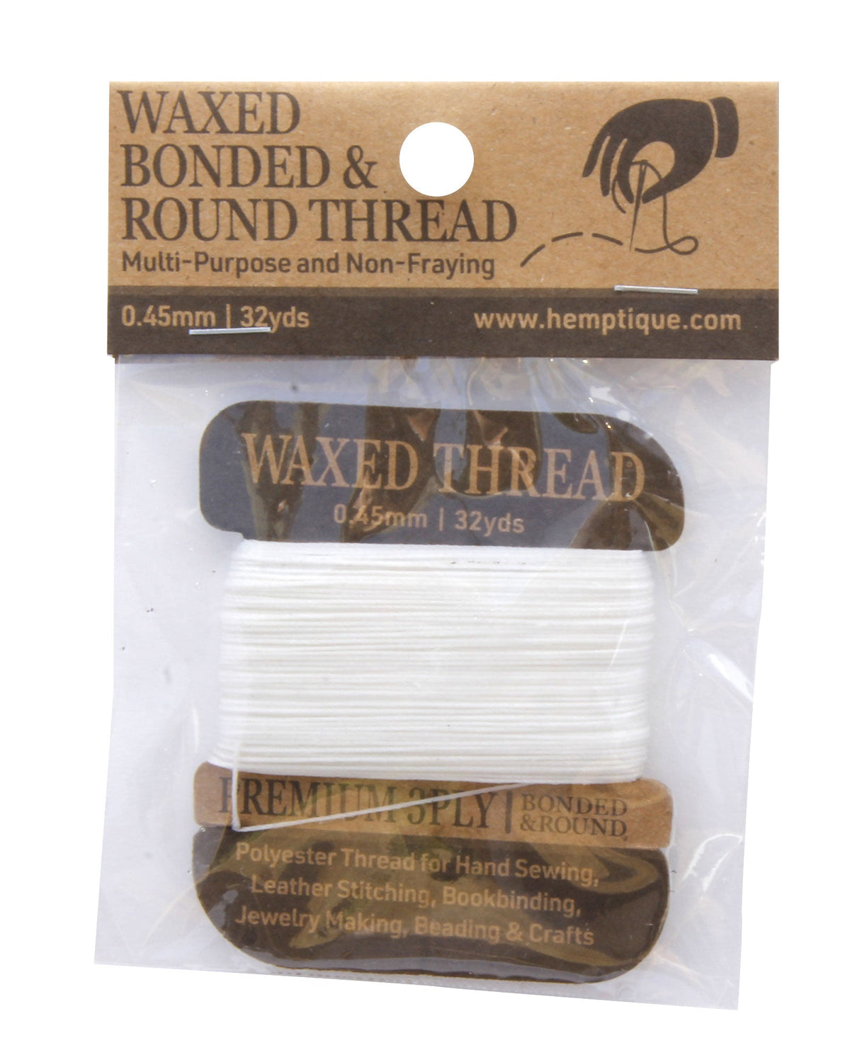 Polyester 0.45mm Waxed Bonded & Round Thread Card
